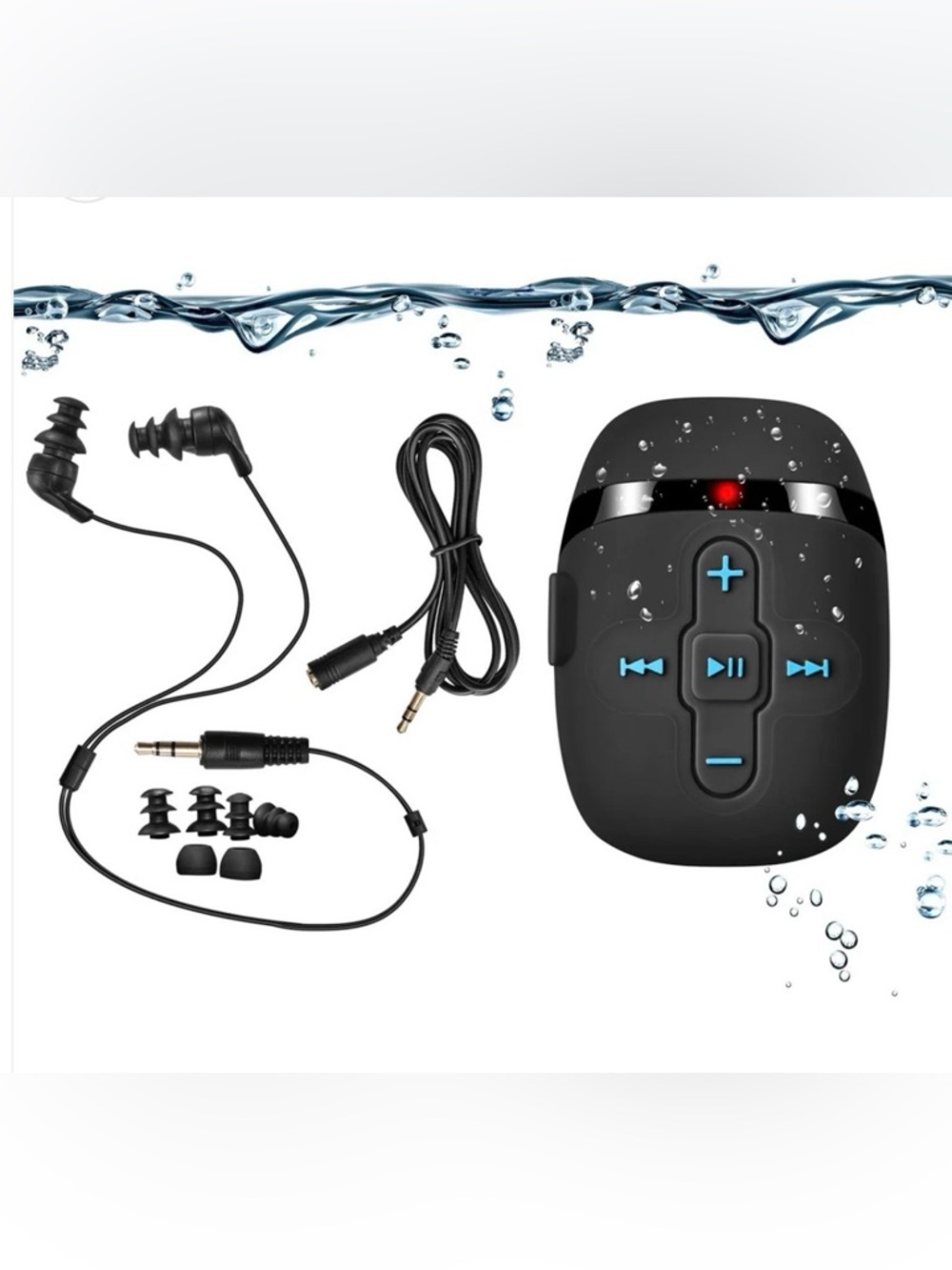 SEWOBYE Waterproof Shuffle Music Player 8GB Compact Clip-on MP3 Player